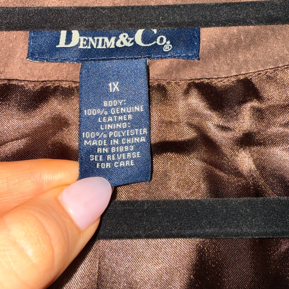 Denim&Co Brown Suede Jacket - Picture 6 of 7